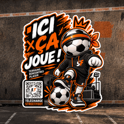 Sticker StreetFoot Ici, ça joue !