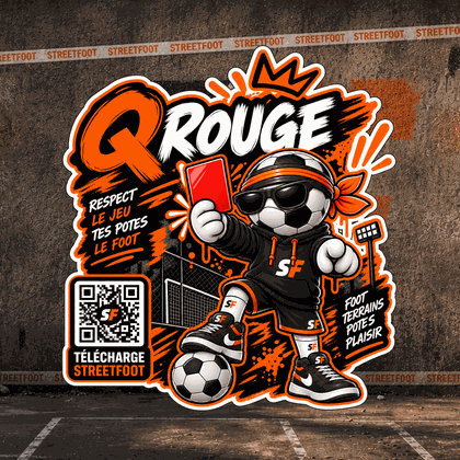 Sticker StreetFoot Q Rouge ??