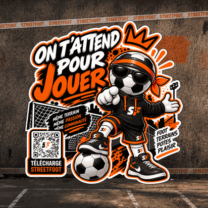 Sticker StreetFoot On t'attend pour jouer !
